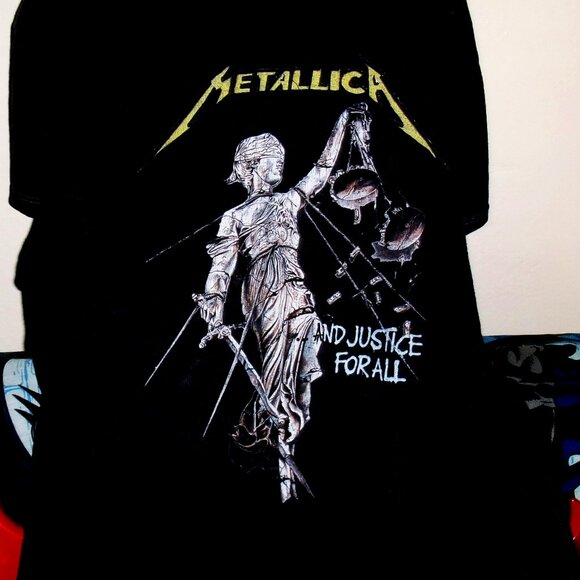 metallica justice for all official MINT M tee - load reload hard rock tick tock - Picture 1 of 3